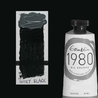 Gamblin 1980 Oil Paint 37ml Ivory Black