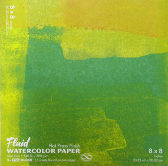 Fluid Watercolor Easy Block Hot Press 8x8