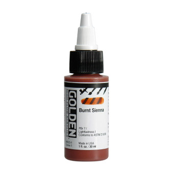 Golden High Flow Acrylic 1oz. Burnt Sienna