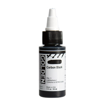 Golden High Flow Acrylic 1oz. Carbon Black