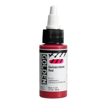 Golden High Flow Acrylic 1oz. Quinacridone Red