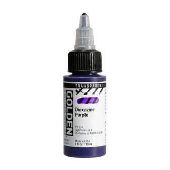 Golden High Flow Acrylic 1oz. Transparent Dioxazine Purple