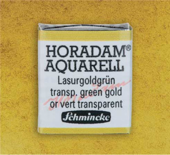 Schmincke Horadam 1/2 Pan Watercolor Transparent Green Gold - 537