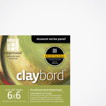 Ampersand Museum Series Claybord Flat 6x6 4pk