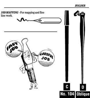 Speedball Pen Nib Mapping 103