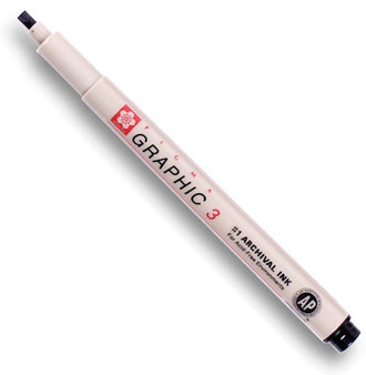 Sakura Pigma Graphic 3.0mm Chisel Black