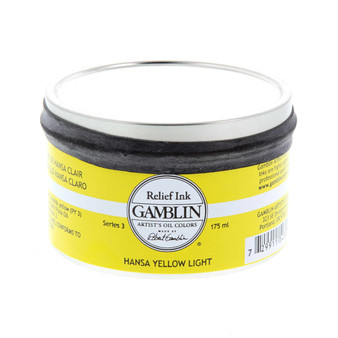 Gamblin Oil Relief Print Ink 175ml Hansa Yellow Light