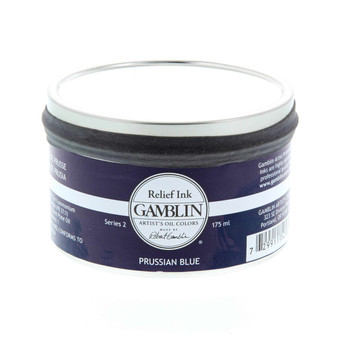 Gamblin Oil Relief Print Ink 175ml Prussian Blue