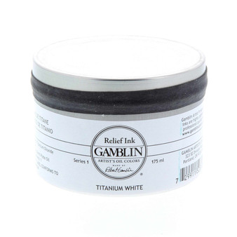 Gamblin Oil Relief Print Ink 175ml Titanium White