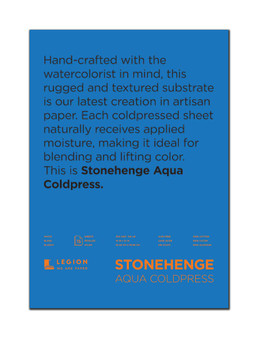 Stonehenge Aqua 140lb Watercolor Paper Cold Press Block 10x14