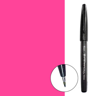 Pentel Sign Pen Brush Tip Pink