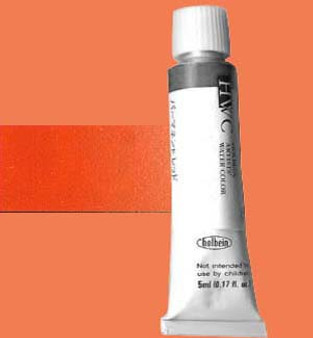 Holbein Artists Watercolor 5ml Cadmium Red Orange