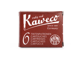 Kaweco Fountain Pen Ink Cartridge Pack of 6 Ruby Red