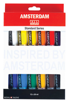 Amsterdam Acrylic Set of 12 Colors 20ml Tubes