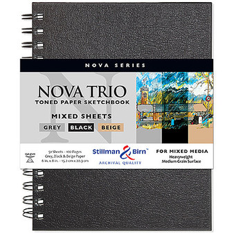 Stillman & Birn Nova Series Wire-Bound Trio Mixed Sheets Sketchbook 6x8"