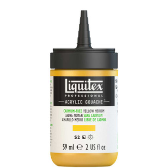 Liquitex Acrylic Gouache 2oz Bottle Cadmium-Free Yellow Medium