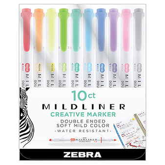 Zebra Mildliner Set of 10 Classic Colors