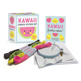 Running Press Kawaii Cross Stitch Kit Mini Edition