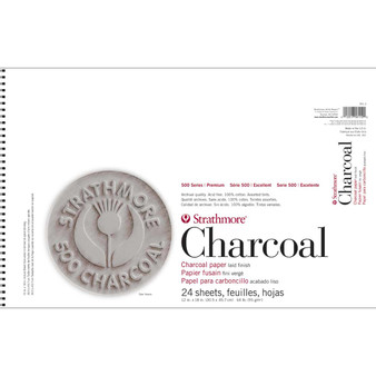 Strathmore 500 Series Charcoal Pad Assorted Colors 12x18