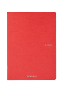 Fabriano EcoQua Notebook Staple-bound Grid Paper 8.25"x 11.7" Red