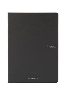 Fabriano EcoQua Staple-bound Lined Paper 8.2"x11.7" Black