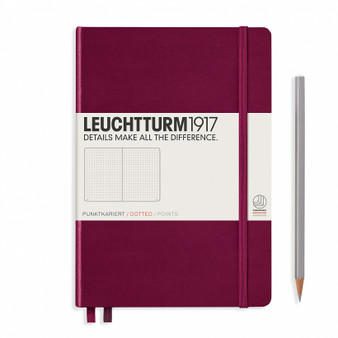Leuchtturm 1917 Hardcover Dotted Notebook A5 Medium Port Red