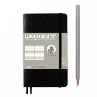 Leuchtturm 1917 Soft Cover Notebook Pocket Ruled Black