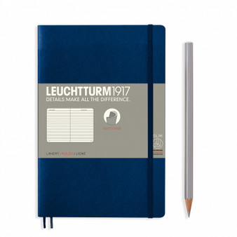 Leuchtturm 1917 Soft Cover Notebook B6 Ruled Navy