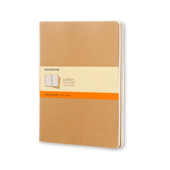 Moleskine Cahier Journals 3 Pack Ruled Extra-Large Kraft