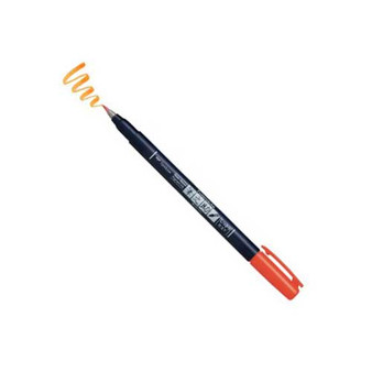 Tombow Fudenosuke Colors Brush Pen Orange