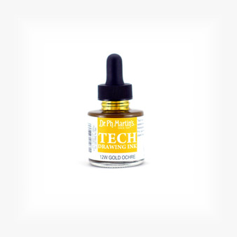 Dr. Ph. Martin's TECH Drawing Ink Gold Ochre 1oz Bottle