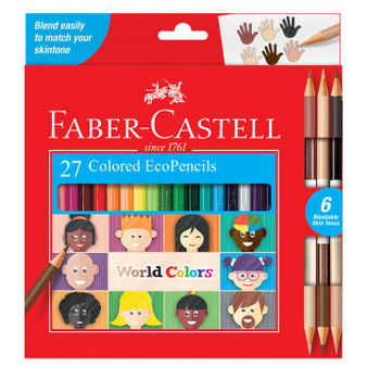 Faber-Castell World Colors Set of 27 Colored EcoPencils