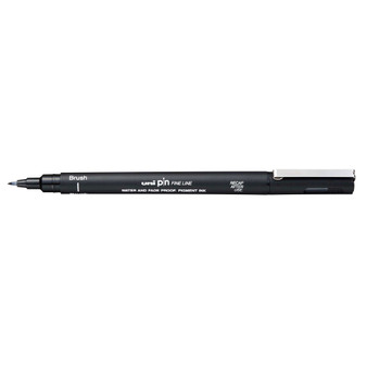 Uni Pin Brush Pen Black