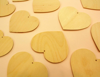 Wooden Cut-out Ornament Heart