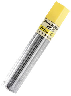 Pentel Super Hi-Polymer Graphite Refill Lead 12 Piece Tube .9mm B