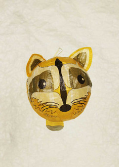 Japanese Paper Place Paper Balloon 5" Raccoon