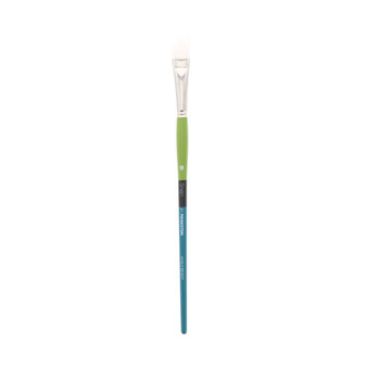 Princeton Snap Long Handle White Synthetic Taklon Brush Angle Bright 10