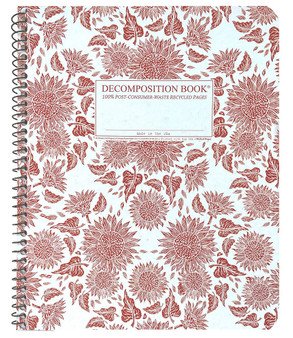 Michael Roger Press Decomposition XL Spiralbound Ruled Notebook Sunflowers