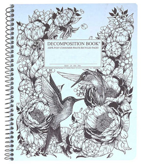 Michael Roger Press Decomposition XL Spiralbound Ruled Notebook Hummingbirds