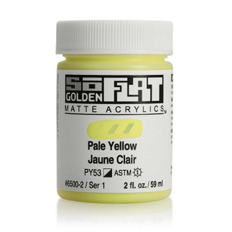 Golden SoFlat Matte Acrylic Paint 2oz Pale Yellow
