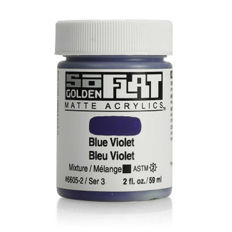 Golden SoFlat Matte Acrylic Paint 2oz Blue Violet