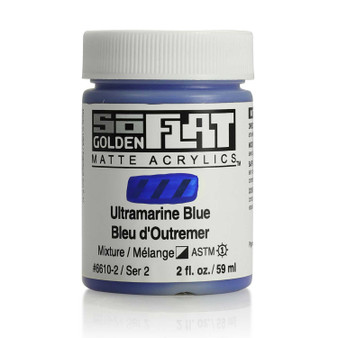 Golden SoFlat Matte Acrylic Paint 2oz Ultramarine Blue