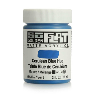 Golden SoFlat Matte Acrylic Paint 2oz Cerulean Blue Hue