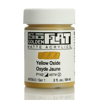 Golden SoFlat Matte Acrylic Paint 2oz Yellow Oxide