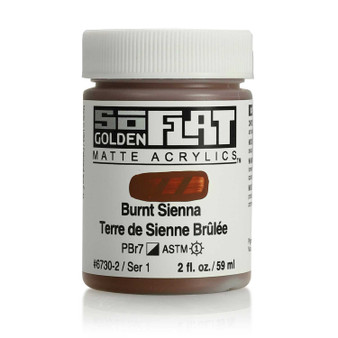 Golden SoFlat Matte Acrylic Paint 2oz Burnt Sienna