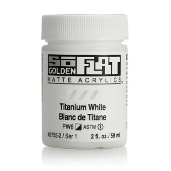 Golden SoFlat Matte Acrylic Paint 2oz Titanium White