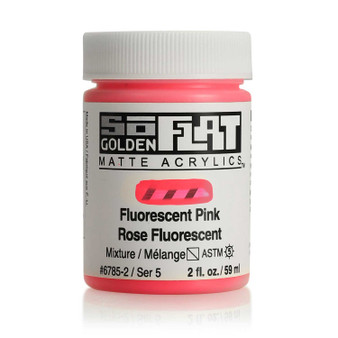 Golden SoFlat Matte Acrylic Paint 2oz Fluorescent Pink