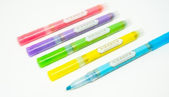 ✨ sparkle kirarich highlighters + marble gel pens by zebra