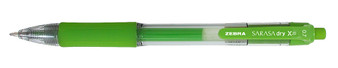 Zebra Sarasa Dry X20 Gel Retractable Pen .7mm Light Green