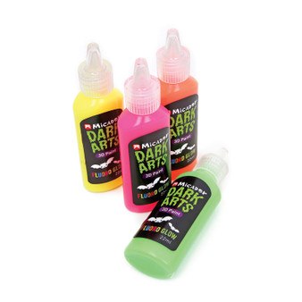 Micador Dark Arts Neon Fluorescent Glow 3D Paint Set